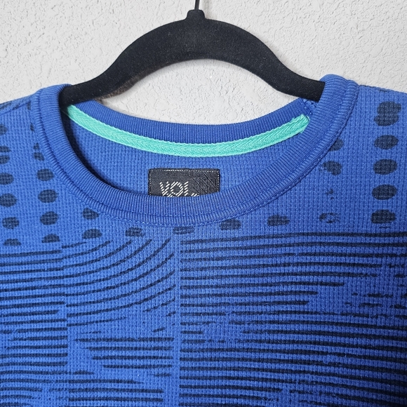 Vtg Volcom Mens L Thermal Long‎ Sleeve Tee Shirt Blue 90s Ski Snowboard Preppy - Picture 6 of 13